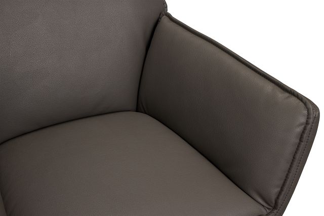 Farley Dark Gray Micro Swivel Accent Chair