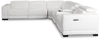 Lombardy White Micro Medium Dual Power 2-arm Reclining Sectional