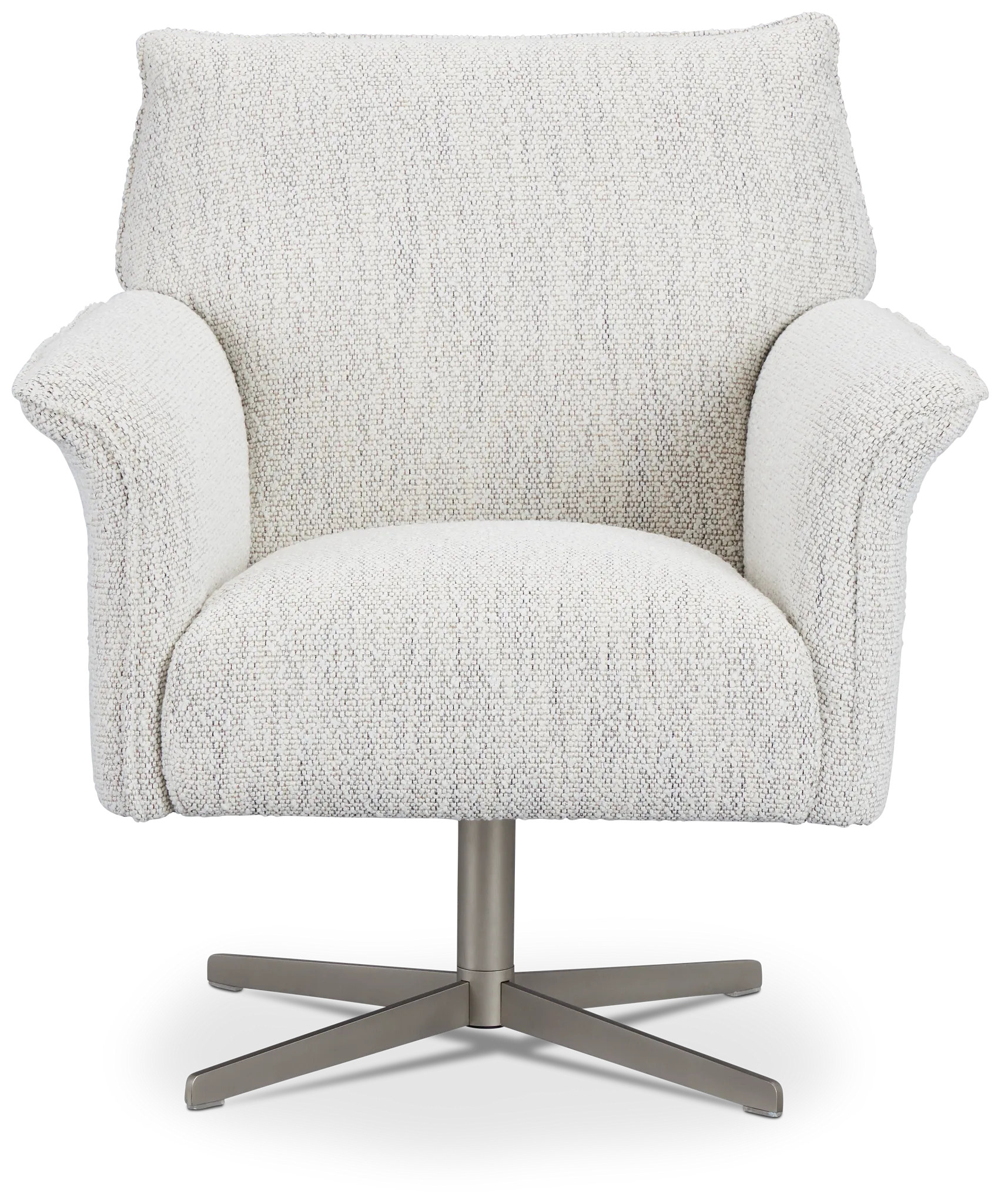 Imani Light Gray Fabric Swivel Accent Chair