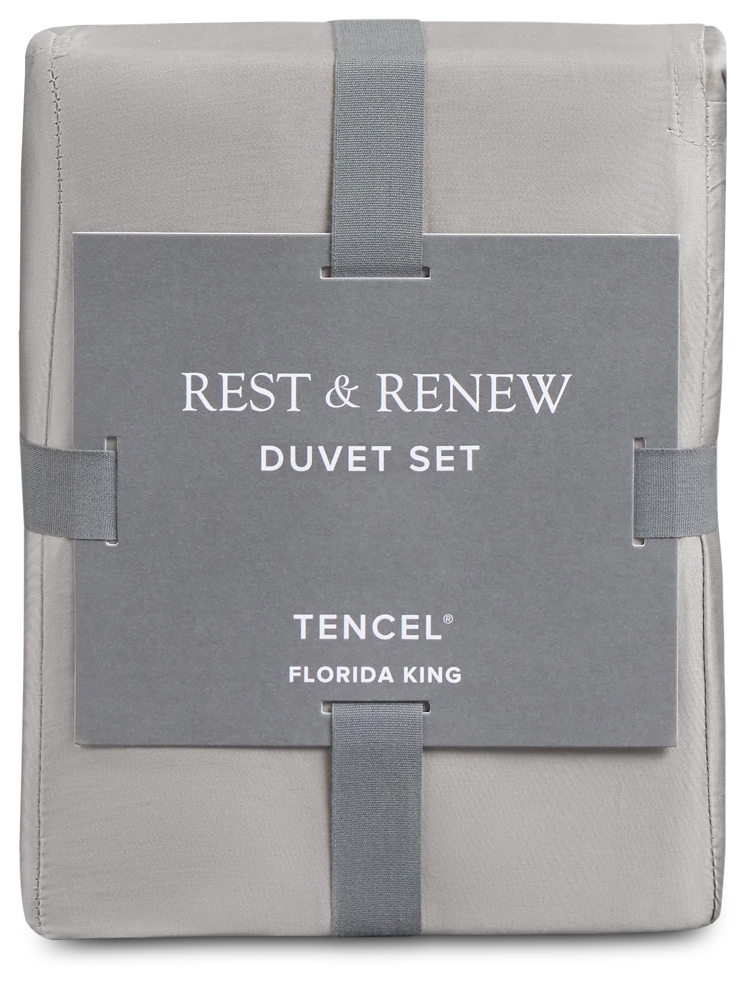 Rest & Renew Tencel Gray 300 Thread Duvet Set
