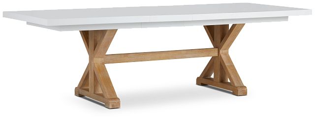 Nantucket Two-tone White Trestle Table
