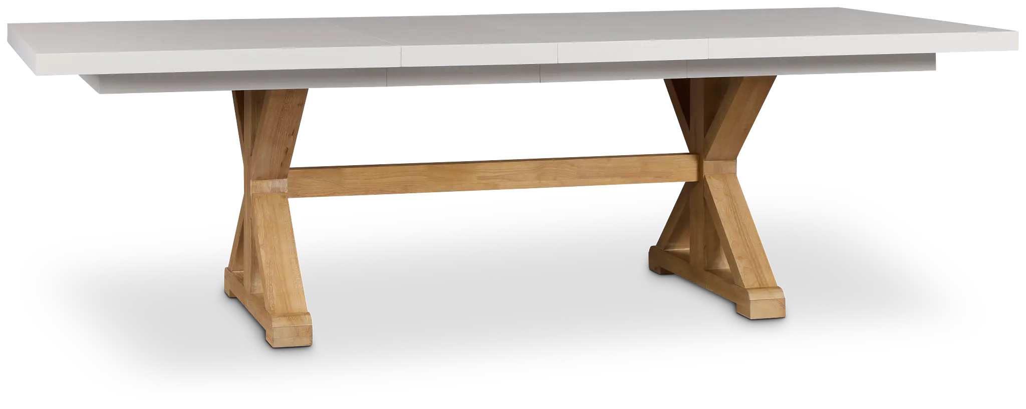 Nantucket Two-tone White Trestle Table Nantucket Two-tone White Trestle Table