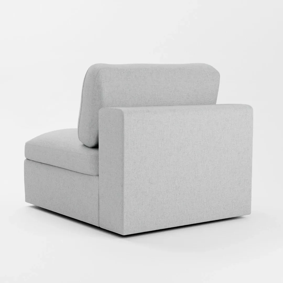 Destin Delray Light Gray Fabric Swivel Chair