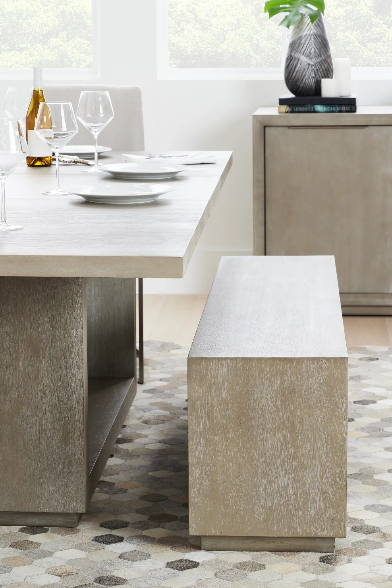 Madden Light Tone Rect Table, 4 Chairs & Bench Madden Light Tone Rect Table, 4 Chairs & Bench