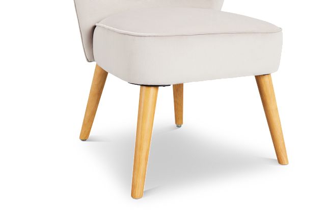 Kate Light Gray Velvet Accent Chair
