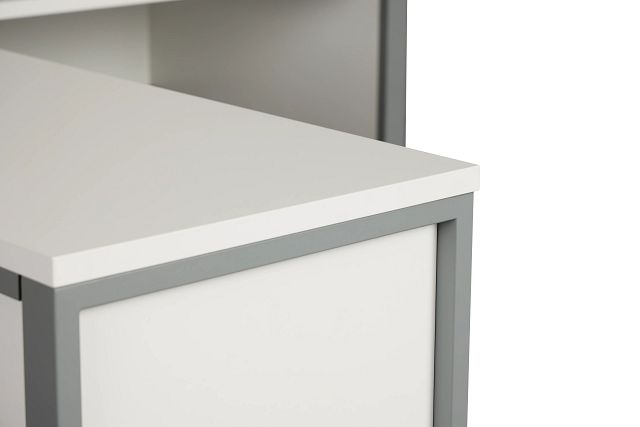 Clark White 47" Return Desk