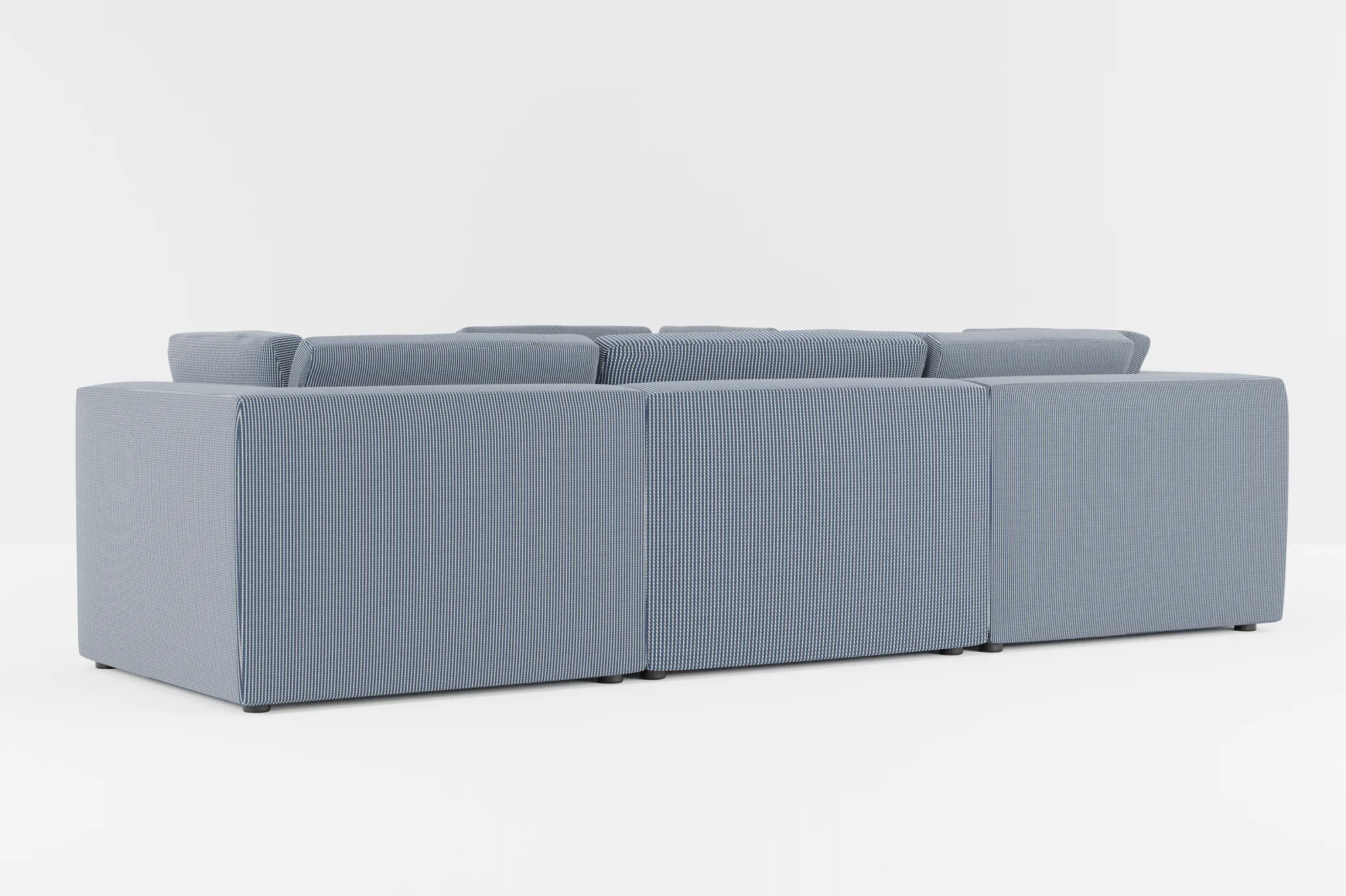 Destin Lucy Navy Fabric 5-piece Modular Sectional