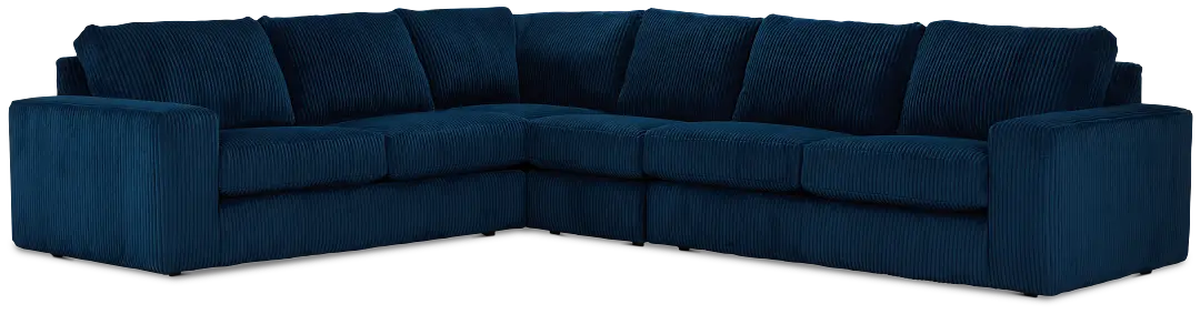 Charlie Dark Blue Fabric Medium Two-arm Sectional Charlie Dark Blue Fabric Medium Two-arm Sectional