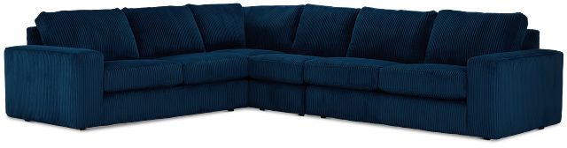 Charlie Dark Blue Fabric Medium Two-arm Sectional