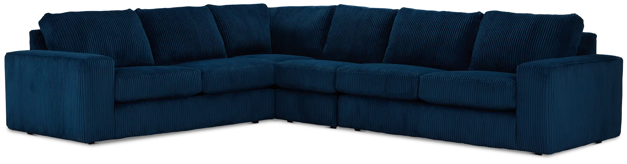 Charlie Dark Blue Fabric Medium Two-arm Sectional Charlie Dark Blue Fabric Medium Two-arm Sectional