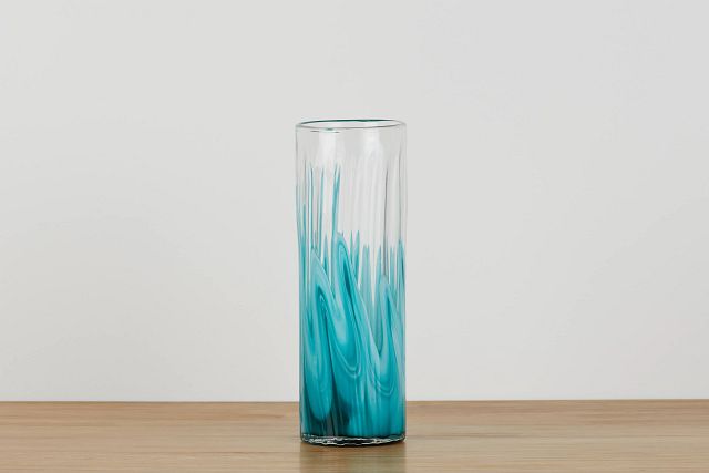 Lia Teal Tall Vase