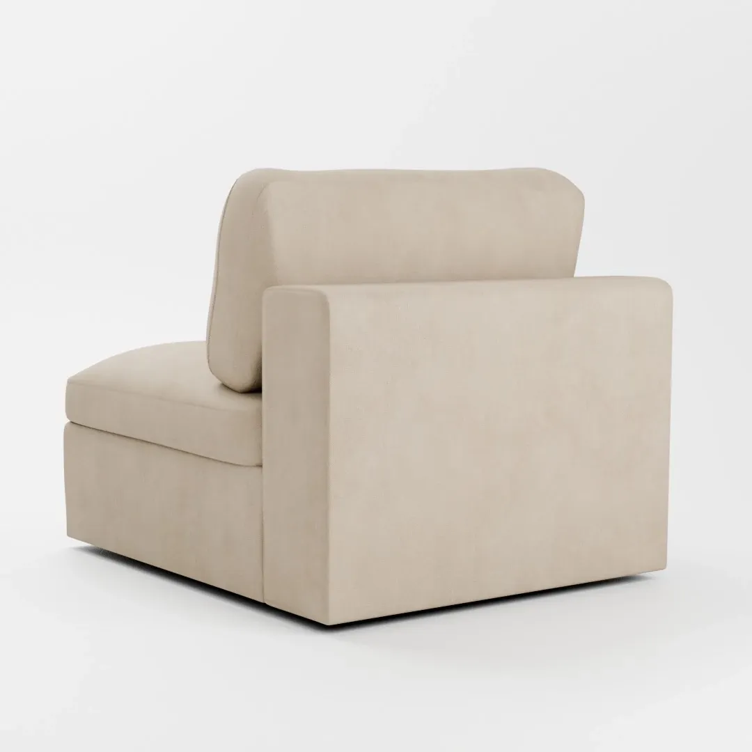 Destin Peyton Beige Fabric Swivel Chair