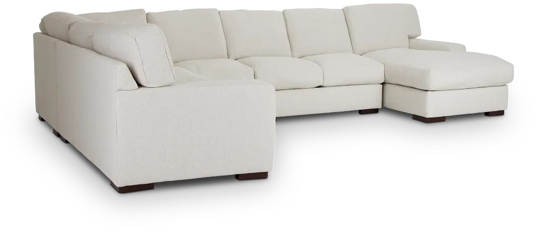 Veronica White Down Large Right Chaise Sectional