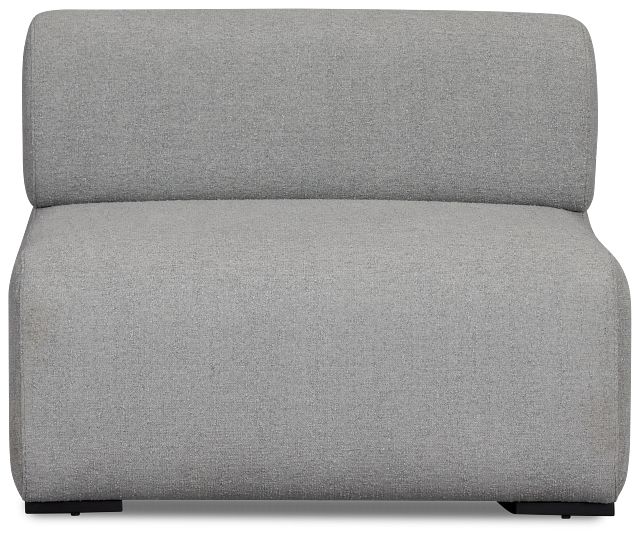 Celeste Light Gray Fabric Armless Chair