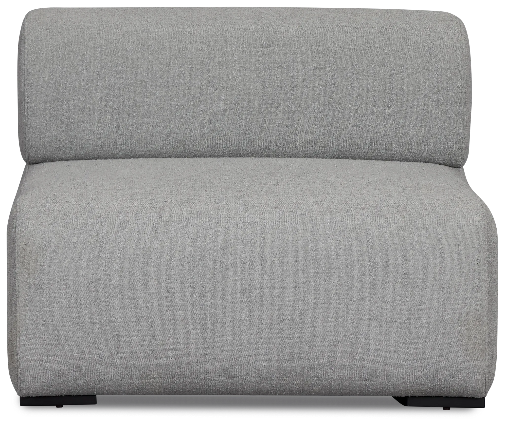 Celeste Light Gray Fabric Armless Chair