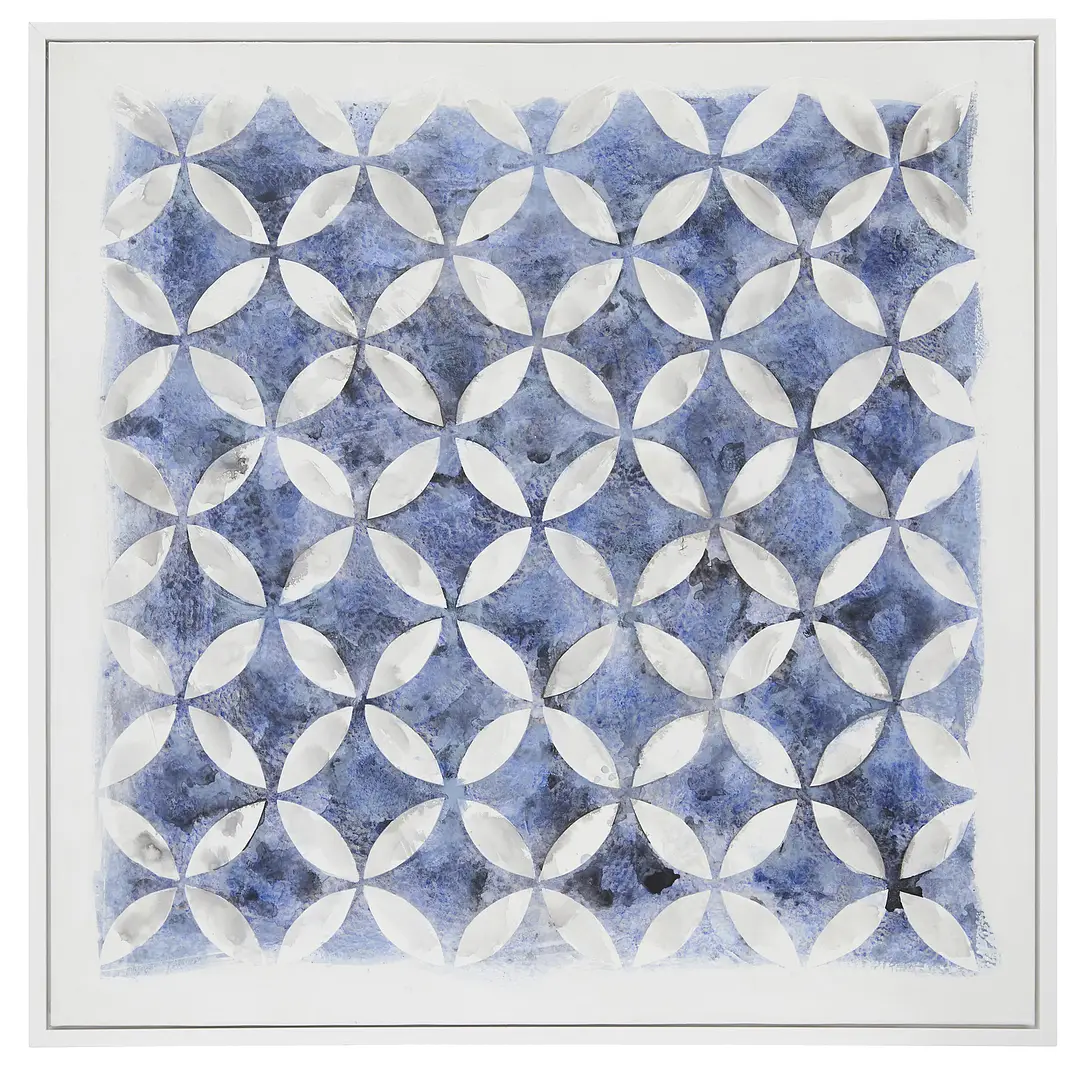 Kai Dark Blue Framed Wall Art Kai Dark Blue Framed Wall Art