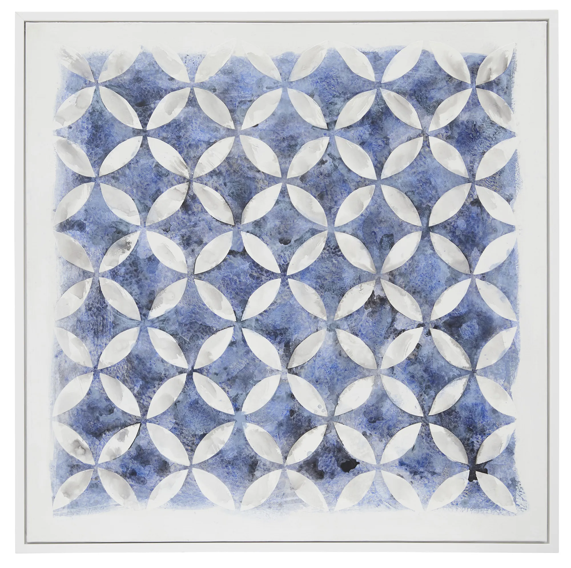 Kai Dark Blue Framed Wall Art