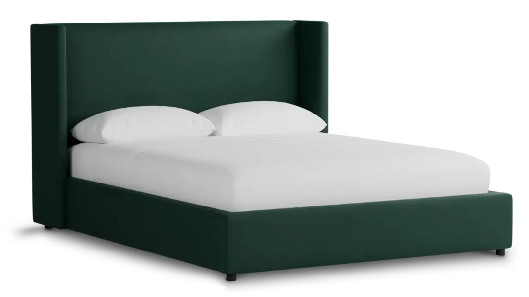 Captiva Joya Green 48" Upholstered Shelter Bed Captiva Joya Green 48" Upholstered Shelter Bed