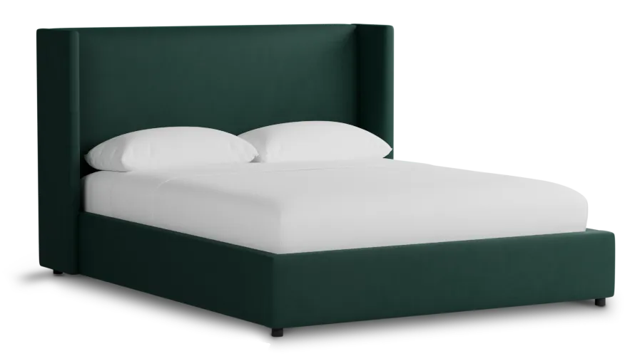 Captiva Joya Green 48" Upholstered Shelter Bed
