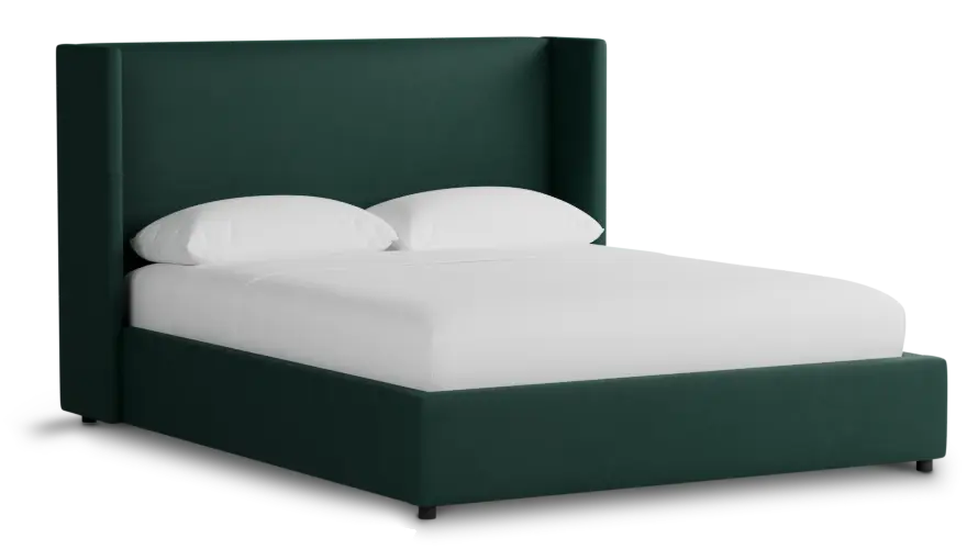 Captiva Joya Green 48" Upholstered Shelter Bed Captiva Joya Green 48" Upholstered Shelter Bed