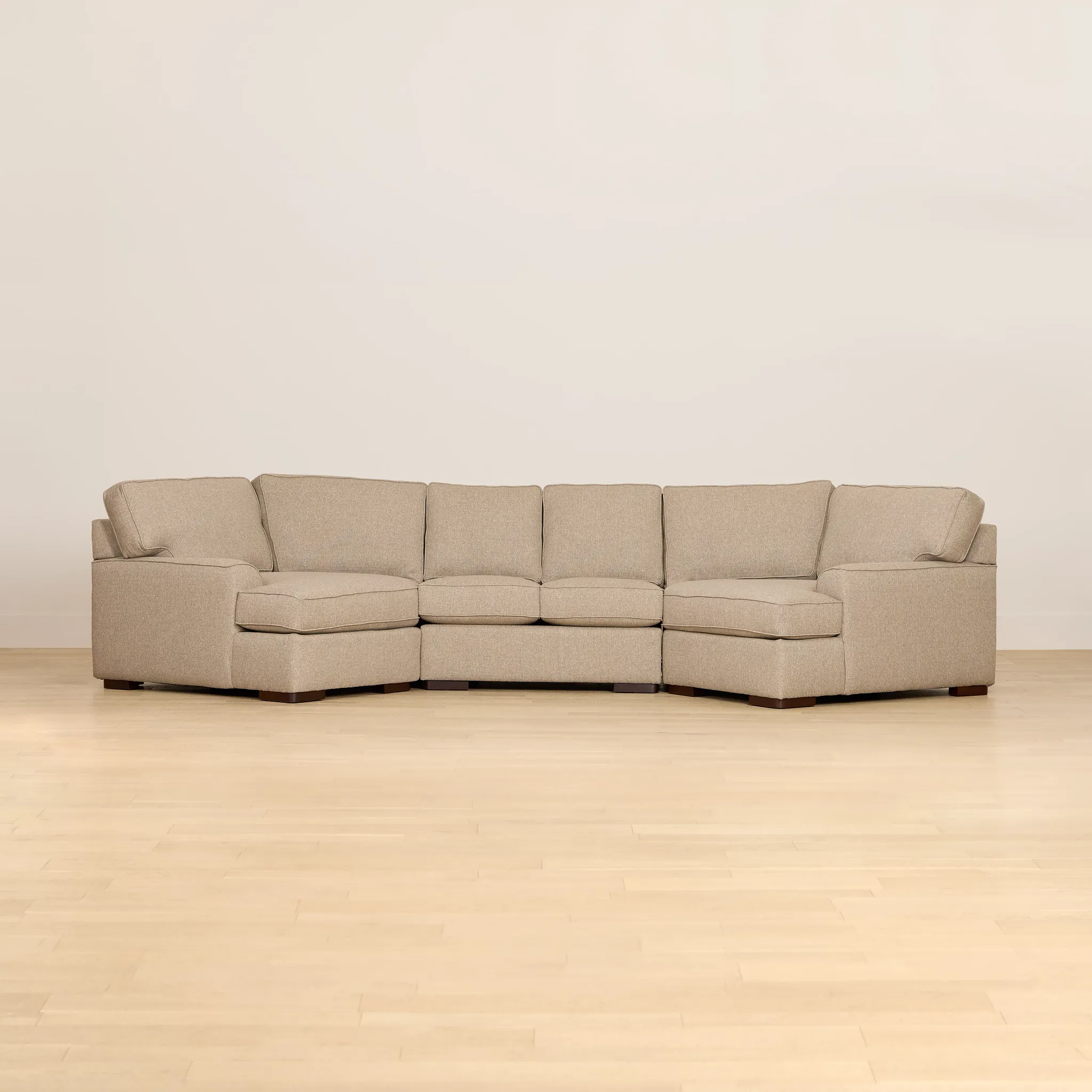 Sinclair Brown Fabric Dual Cuddler Sectional