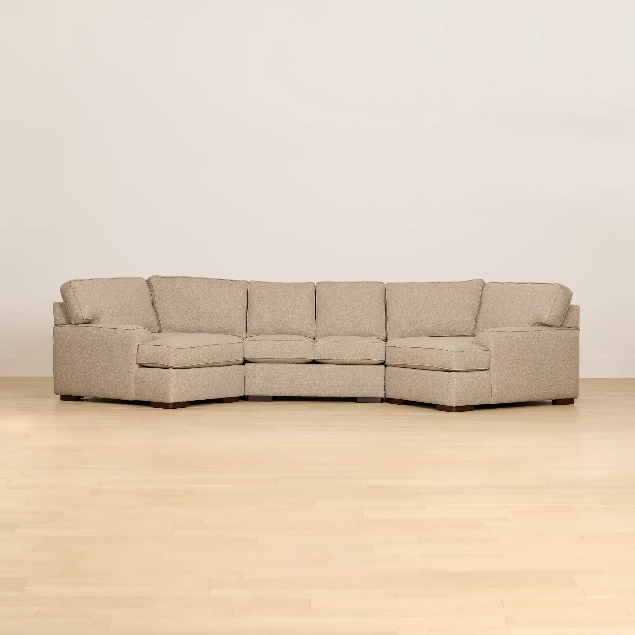 Sinclair Brown Fabric Dual Cuddler Sectional Sinclair Brown Fabric Dual Cuddler Sectional