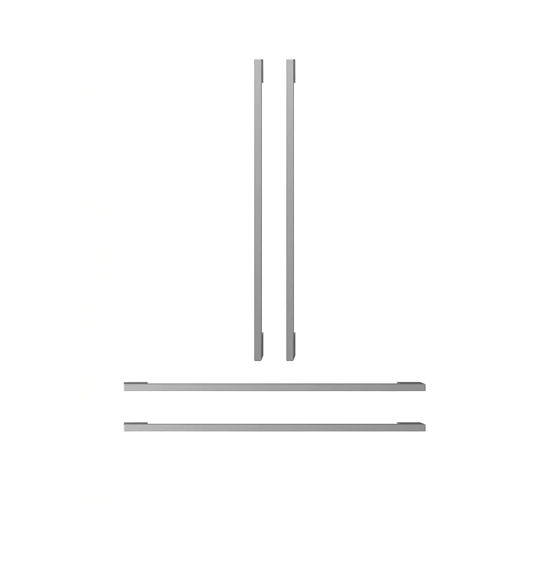 Monogram 4 Series Stainless Steel 4 Piece Handle Kit