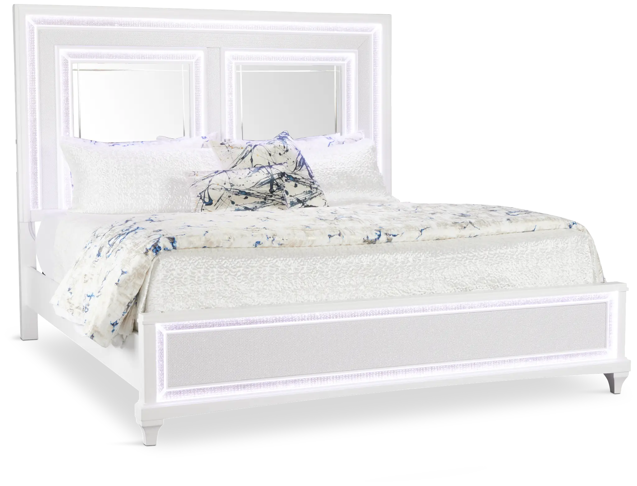 Milan White Panel Bed Milan White Panel Bed