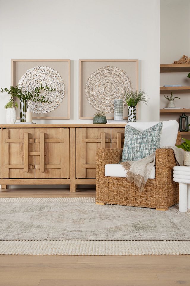 Theo Light Tone Four-door Cabinet