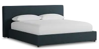 Grayton Elevation Dark Blue 44" Upholstered Platform Bed