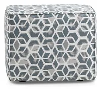 Celtic Gray Geometric Indoor/outdoor Accent Ottoman