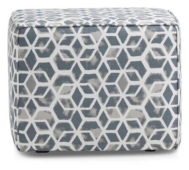 Celtic Gray Geometric Indoor/outdoor Accent Ottoman