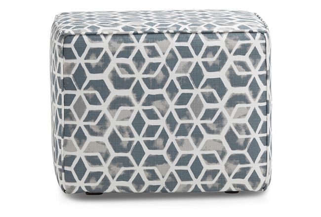 Celtic Gray Geometric Indoor/outdoor Accent Ottoman