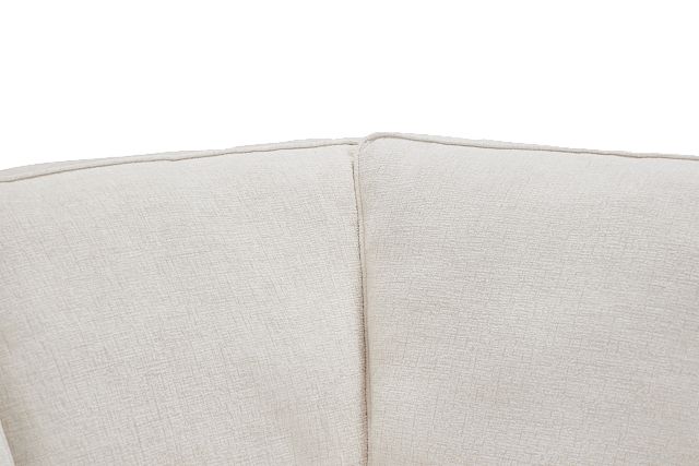 Andie White Fabric Small Two-arm Sectional
