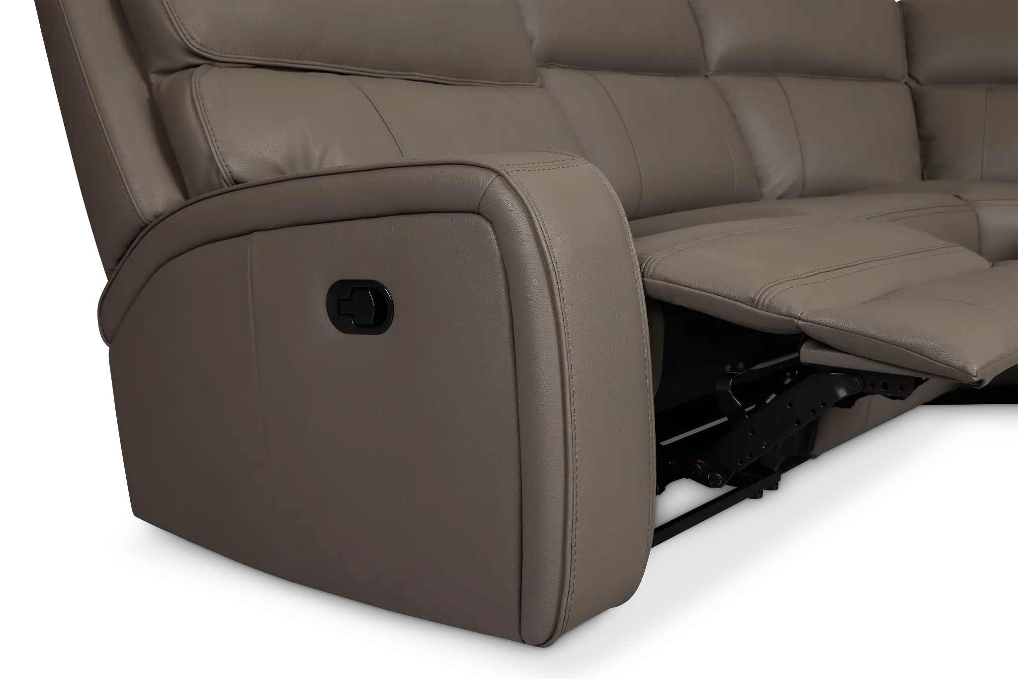 Rhett Gray Micro Small Two-arm Manually Reclining Sectional Rhett Gray Micro Small Two-arm Manually Reclining Sectional