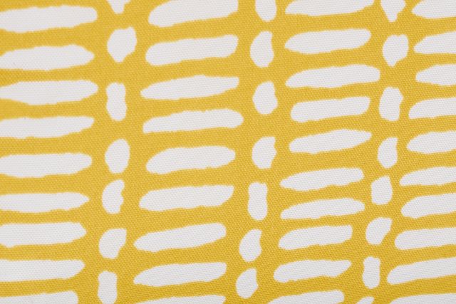 Deja Yellow Fabric Accent Pouf
