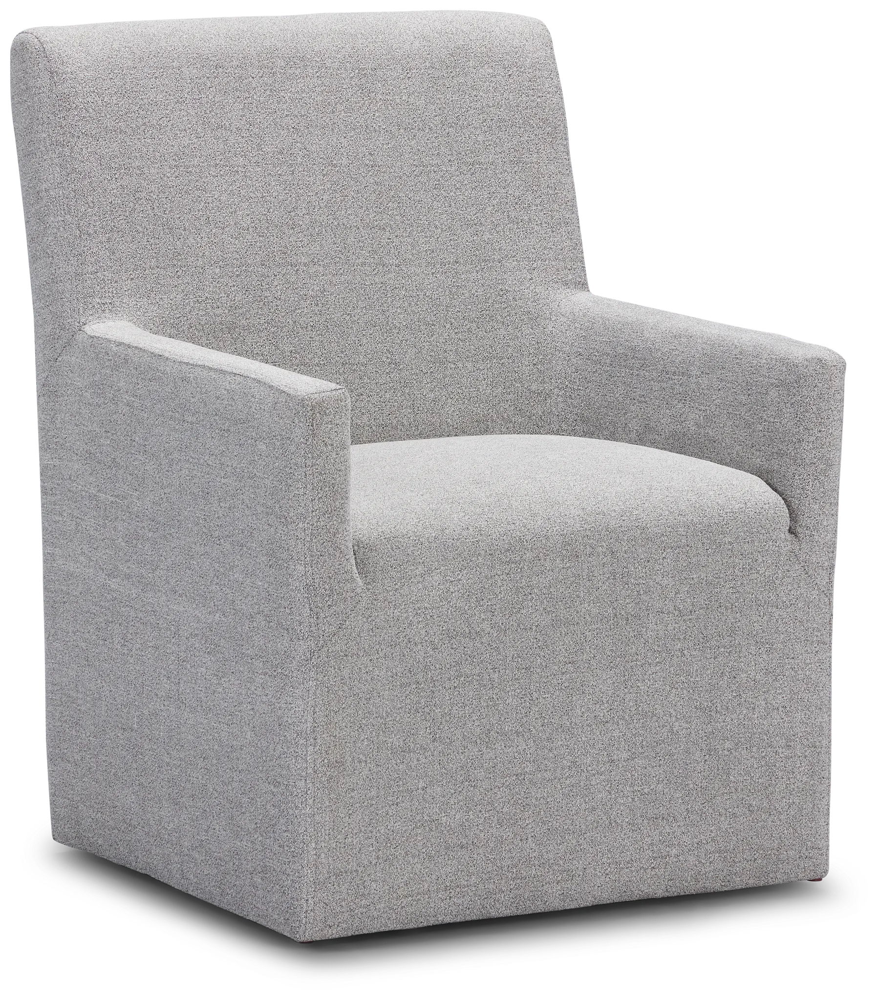 Auburn Light Gray Castored Skirted Arm Chair