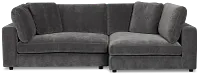 Lounge Dark Gray Fabric Right Chaise Sectional
