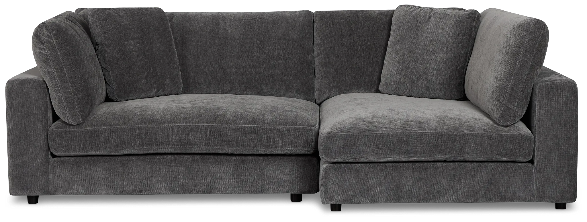 Lounge Dark Gray Fabric Right Chaise Sectional