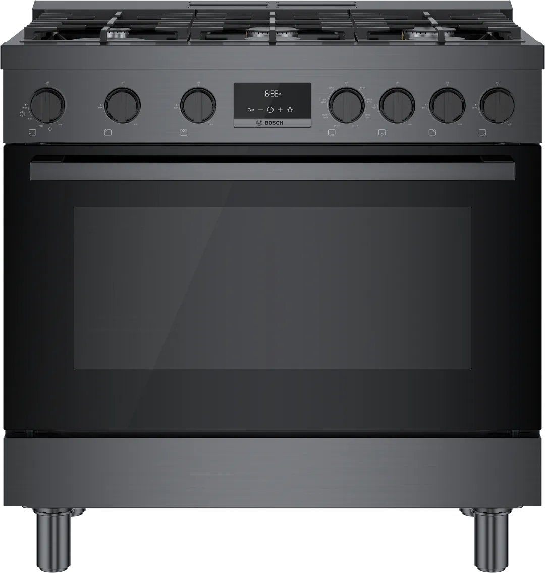 Bosch 800 Series Black 36" Dual Fuel Range