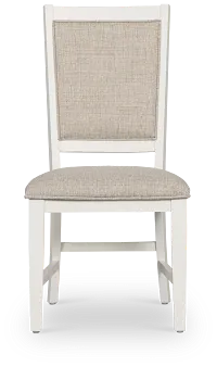 Heron Cove White Upholstered Side Chair