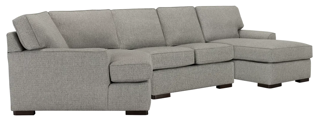 Austin Gray Fabric Right Chaise Cuddler Sectional