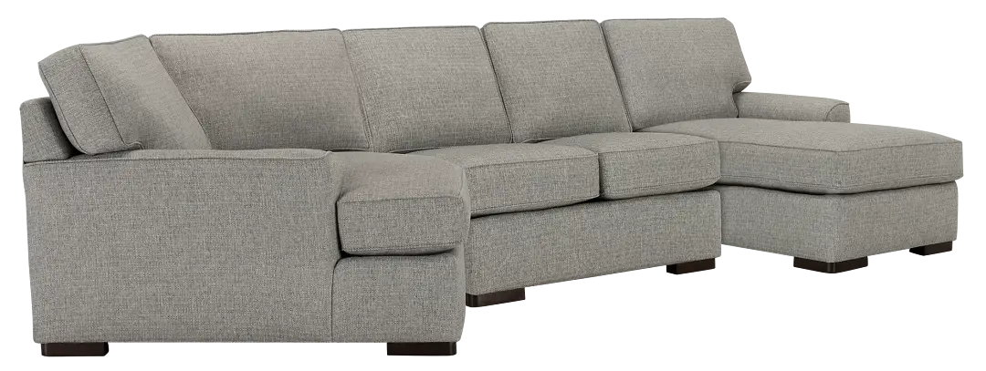 Austin Gray Fabric Right Chaise Cuddler Sectional Austin Gray Fabric Right Chaise Cuddler Sectional