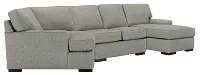Austin Gray Fabric Right Chaise Cuddler Sectional