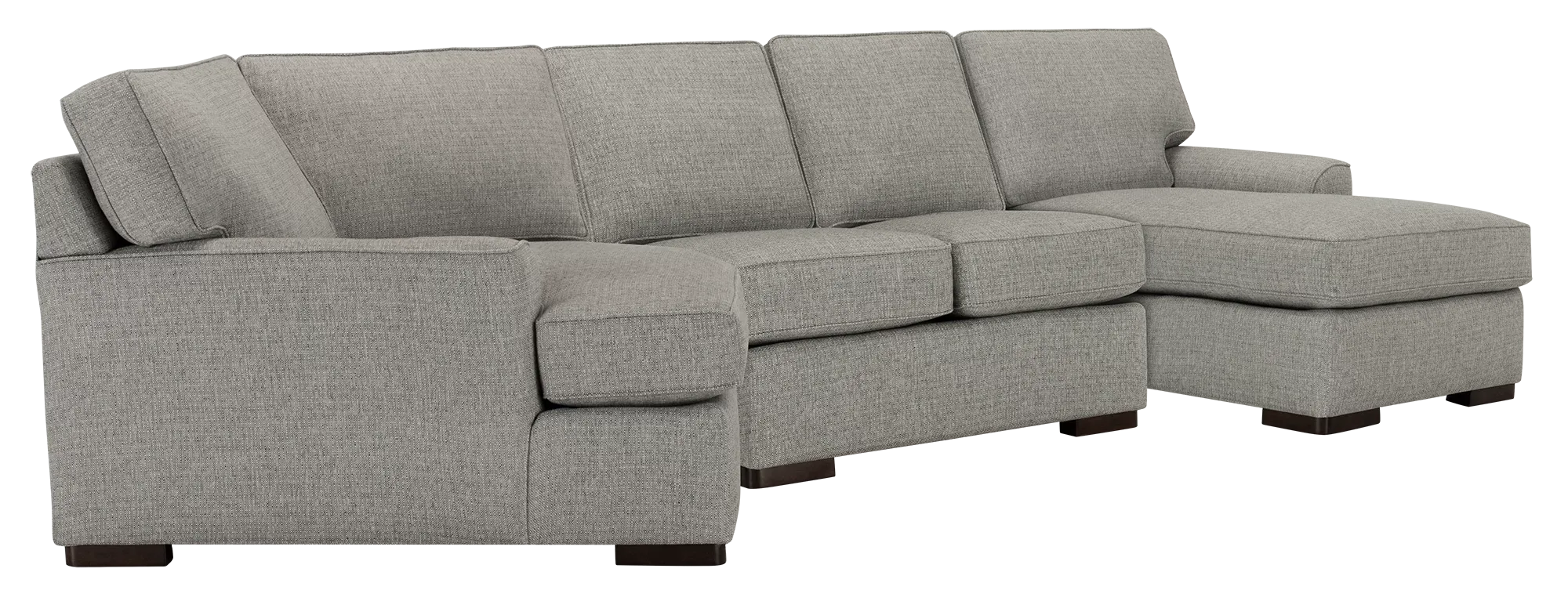 Austin Gray Fabric Right Chaise Cuddler Sectional