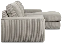 Charlie Gray Fabric Right Chaise Sectional