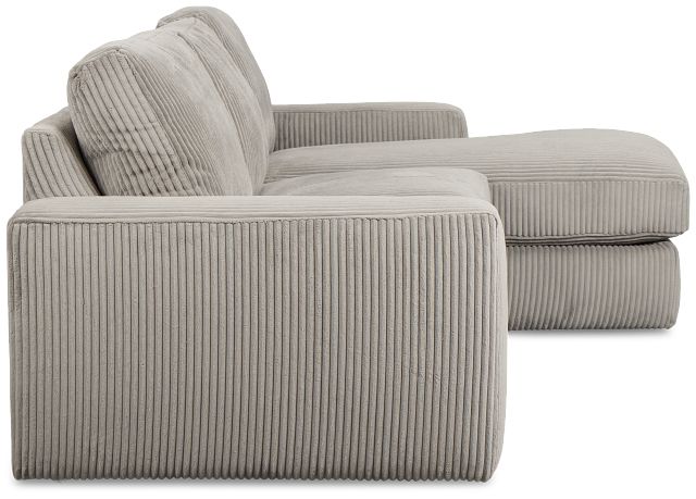 Charlie Gray Fabric Right Chaise Sectional