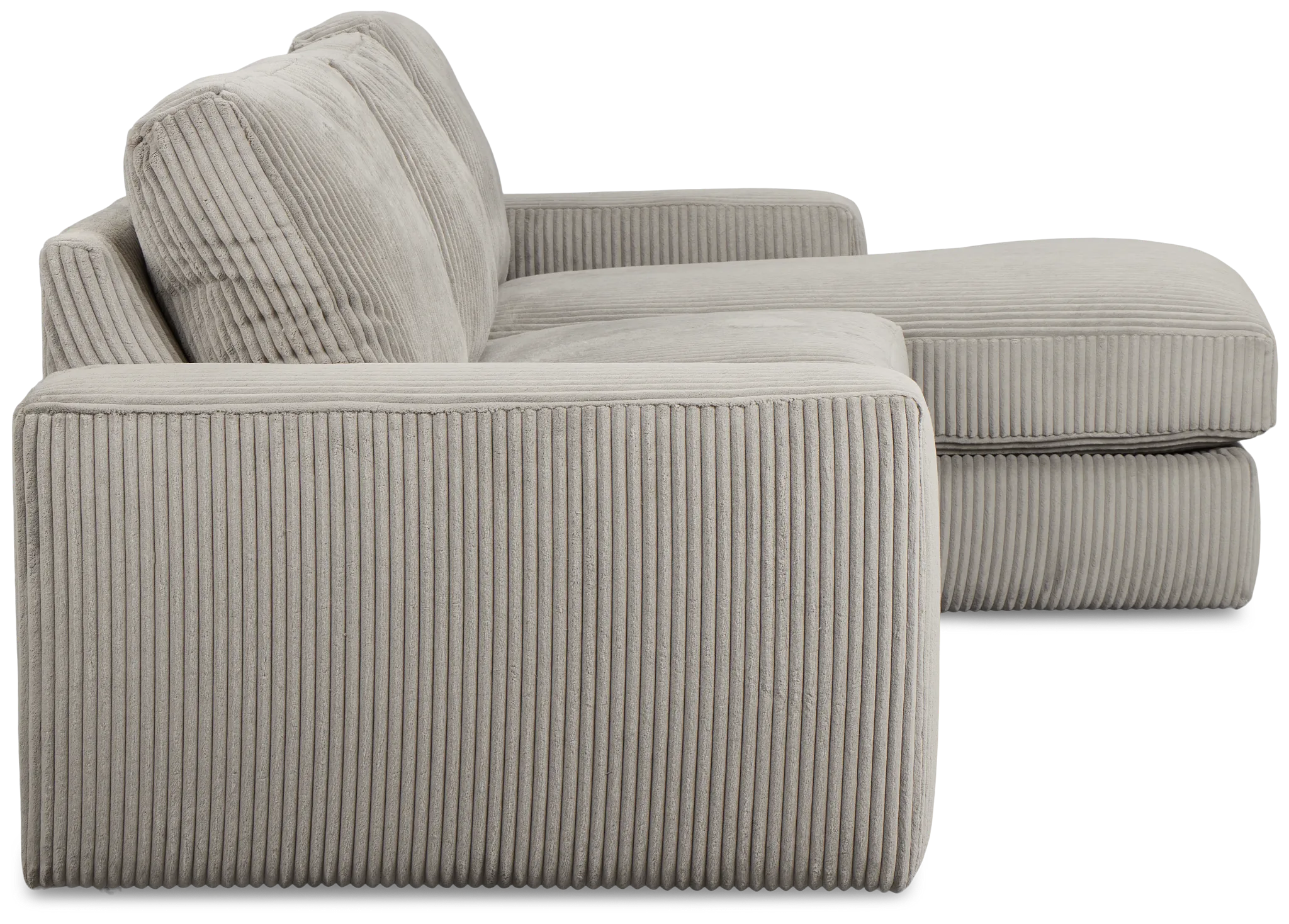 Charlie Gray Fabric Right Chaise Sectional