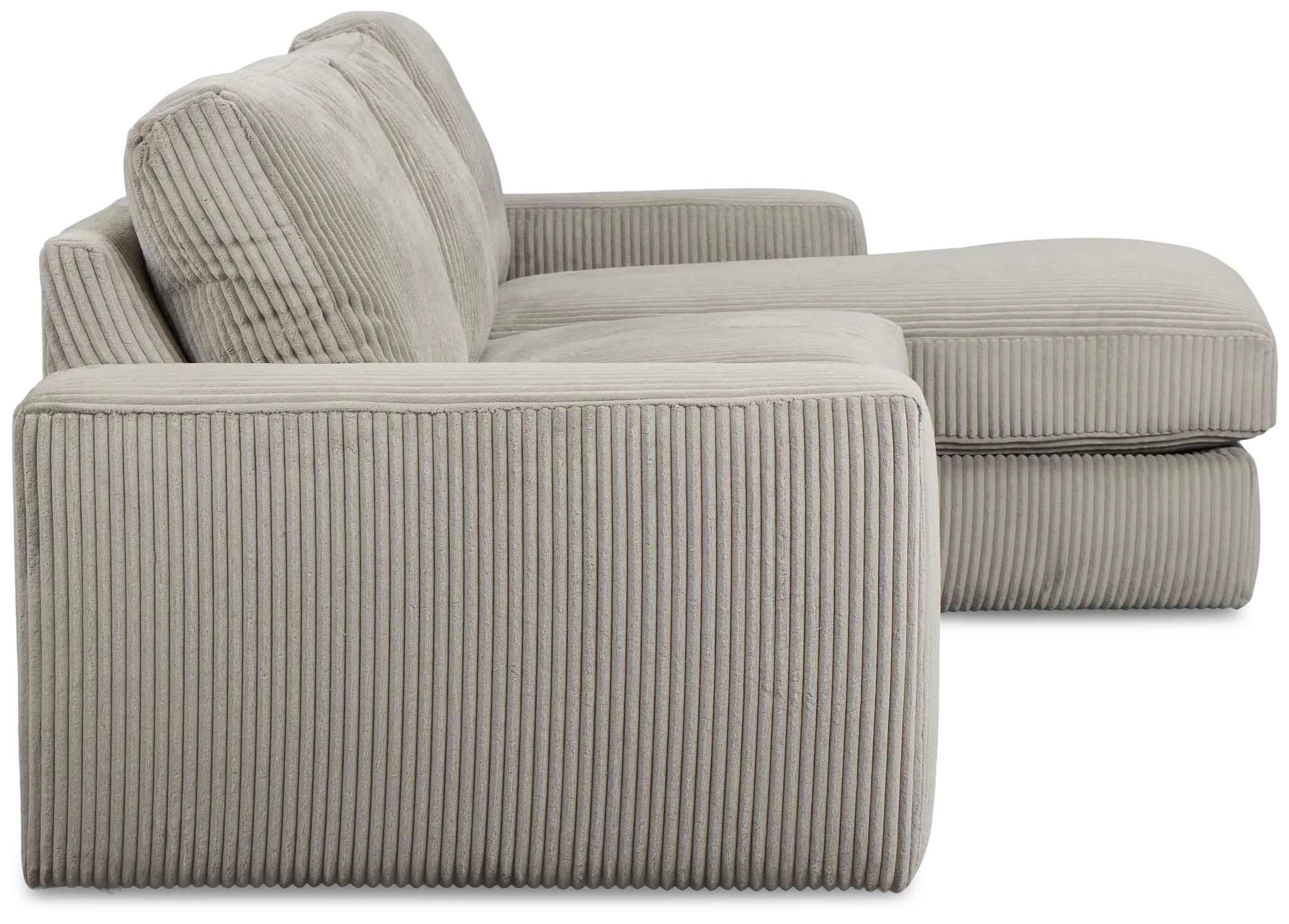 Charlie Gray Fabric Right Chaise Sectional Charlie Gray Fabric Right Chaise Sectional