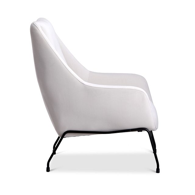 Xena Pewter Velvet Accent Chair